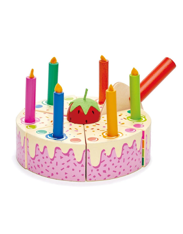 Gâteau d'anniversaire arc-en-ciel - Tender Leaf Toys