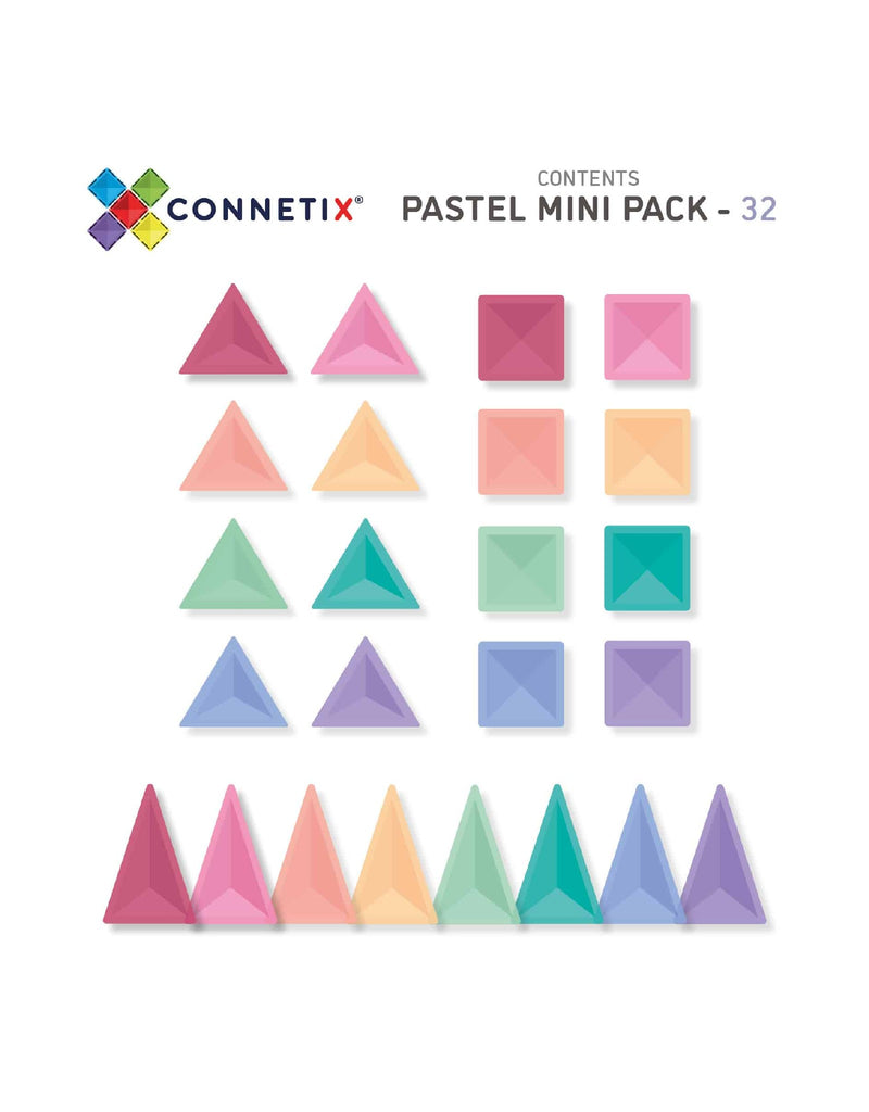 Mini ensemble de 32 pièces - Pastel - Connetix