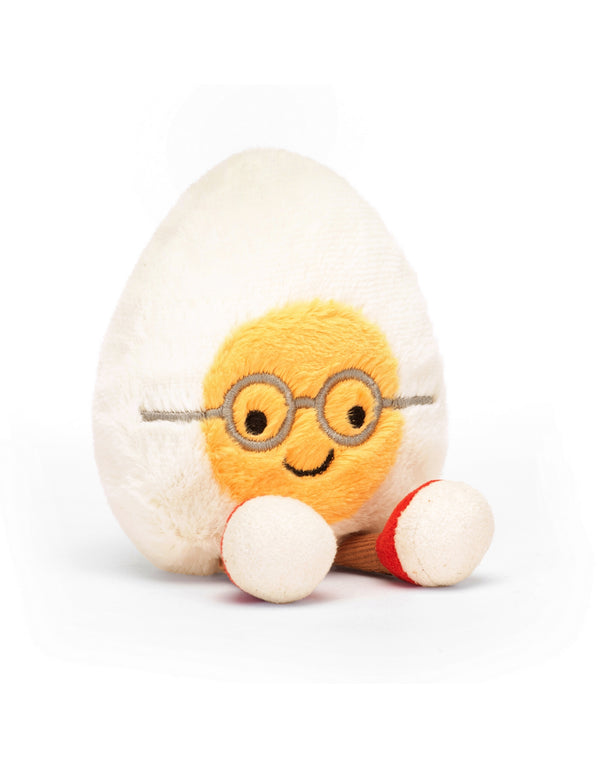 Peluche - Petit oeuf à lunettes - Amuseable Boiled egg Geek - Jellycat