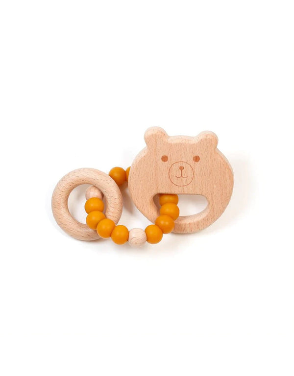 Wooden rattle - Mini dijon bear - Bulle