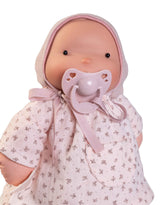 Antonio Juan ANT-86322 Poupée biologique Ariel 26 cm - Motif floral rose avec bonnet - Antonio Juan vendu par Veille sur toi