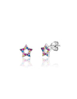 Girl Nation GN-J2602s1 Boucles d'oreilles en argent - Étoiles Multicolores - Girl Nation vendu par Veille sur toi