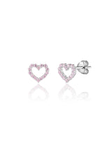 Girl Nation GN-J2603s2 Boucles d'oreilles en argent - Coeurs Roses - Girl Nation vendu par Veille sur toi