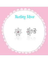 Girl Nation GN-J2605s Boucles d'oreilles en argent - Fleurs - Girl Nation vendu par Veille sur toi