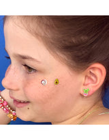 Girl Nation GN-J509S04C Boucles d'oreilles à clip en émail - Coeur arc-en-ciel - Girl Nation vendu par Veille sur toi