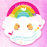 Girl Nation GN-J546s Boucles d'oreilles en émail - Capybara - Girl Nation vendu par Veille sur toi