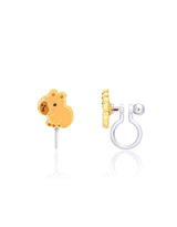 Girl Nation GN-J546sC Boucles d'oreilles à clip en émail - Capybara - Girl Nation vendu par Veille sur toi