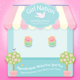 Girl Nation GN-J565s07 Boucles d'oreilles en émail - Les petits macarons - Girl Nation vendu par Veille sur toi