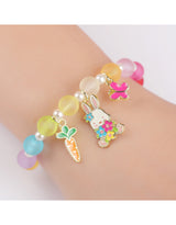 Girl Nation GN-J807B Bracelet - Lapin et fleurs - Girl Nation vendu par Veille sur toi