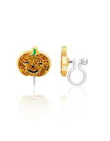 Girl Nation GN-JH523sc Boucles d'oreilles à clip en émail - Citrouille brillante - Girl Nation vendu par Veille sur toi
