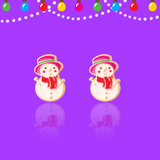 Girl Nation GN-JX514s Boucles d'oreilles en émail - Bonhomme de neige merveilleux - Girl Nation vendu par Veille sur toi