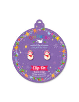 Girl Nation GN-JX514sc Boucles d'oreilles à clip en émail - Bonhomme de neige merveilleux - Girl Nation vendu par Veille sur toi