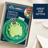 Itzy Ritzy 303001820 Jouet de dentition sensoriel Sweetie Crinkle™ - Freddie la Grenouille - Itzy Ritzy vendu par Veille sur toi