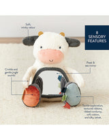 Itzy Ritzy 306601562 Peluche Vache avec miroir sensoriel - Itzy Ritzy vendu par Veille sur toi