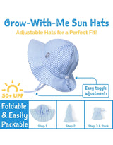 Jan & Jul Chapeau Soleil Floppy en Coton - Marguerites Violettes - Jan & Jul vendu par Veille sur toi
