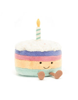 Jellycat A2RBC Peluche - Gâteau d'anniversaire arc-en-ciel - Petit - Rainbow birthday cake- Amuseable - Jellycat vendu par Veille sur toi