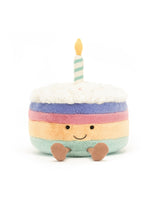 Jellycat A2RBC Peluche - Gâteau d'anniversaire arc-en-ciel - Petit - Rainbow birthday cake- Amuseable - Jellycat vendu par Veille sur toi