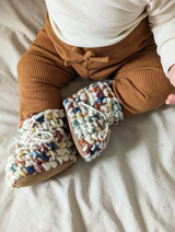 Les Petits Tousi â Pantoufles en laine - Arc-en-ciel - Les Petits Tousi vendu par Veille sur toi