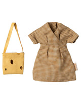 Maileg 17-5302-00 Maman souris avec robe moutarde et sac à main - Maileg vendu par Veille sur toi