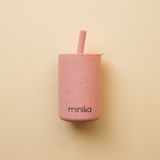 Minika â VerrePailleCouvercle-Sorbet Verre avec paille et couvercle - Minika Sorbet vendu par Veille sur toi