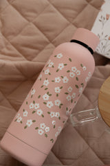 Mömy ⚜ MöMY-BouteilleAcierInox-RoseBloomBlanc Bouteille en acier inoxydable - Rose bloom blanc - Mömy vendu par Veille sur toi