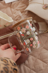 Mömy ⚜ MöMY-TasseVerre-MamanBloom Tasse boho avec paille - Maman bloom - Mömy vendu par Veille sur toi