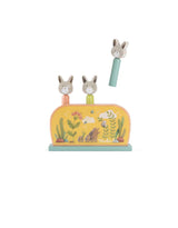 Moulin Roty 678110 Jouet Pop-Up en Bois - Trois Petits Lapins - Moulin Roty vendu par Veille sur toi