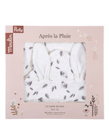 Moulin Roty 715272 Serviette de bain à capuche - Après la pluie - Moulin Roty vendu par Veille sur toi