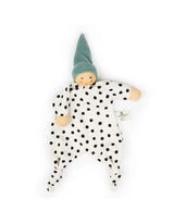 Nanchen Natur 102507 Poupée doudou biologique avec hochet - À pois bonnet turquoise - Nanchen Natur vendu par Veille sur toi