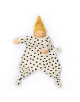 Nanchen Natur 102509 Poupée doudou biologique avec hochet - À pois bonnet jaune doré - Nanchen Natur vendu par Veille sur toi