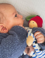 Nanchen Natur 102608 Poupée doudou biologique avec hochet - Petite pomme - Nanchen Natur vendu par Veille sur toi