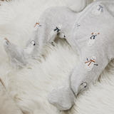Petit Lem Dormeuse en coton biologique - Bonhomme de neige - Petit Lem vendu par Veille sur toi