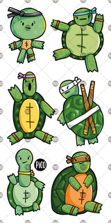 Pico ⚜ PICO-344 Tatouage - Les ninjas sympas - Pico vendu par Veille sur toi