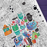 Pico ⚜ PiCO-528 Coloriage Géant - Les minous - Pico vendu par Veille sur toi
