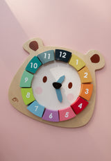Tender Leaf Toys TL8408 Horloge en bois - L'ours et les couleurs - Tender Leaf vendu par Veille sur toi