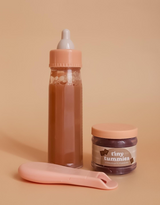 Tiny Harlow TH-DUO-CHOC Ensemble de pudding Tiny Tummies et bouteille de lait pour poupée - Chocolat - Tiny Harlow vendu par Veille sur toi