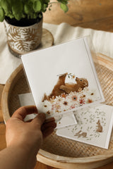 Veille sur toi ⚜ VST-CARTE-012 Carte de souhaits - Ours dans les fleurs - Veille sur toi vendu par Veille sur toi