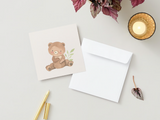Veille sur toi ⚜ VST-CARTE-014 Carte de souhaits - Petit ourson - Veille sur toi vendu par Veille sur toi