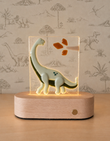 Veille sur toi ⚜ VST-LTV-013 Plaque de verre pour lampe de table - Jonathan le Dinosaure - Veille sur toi vendu par Veille sur toi