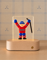 Veille sur toi ⚜ VST-LTV-015 Plaque de verre pour lampe de table - Joueur de hockey - Veille sur toi vendu par Veille sur toi