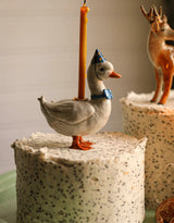 Camp Hollow SURCT0027 Porte-bougie en porcelaine - Cake Topper - Oie bleue - Camp Hollow vendu par Veille sur toi