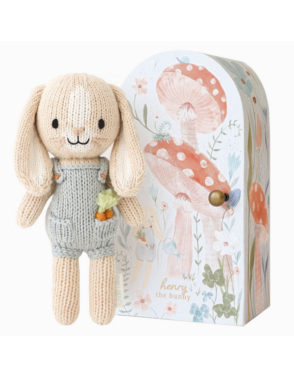 Peluche avec jolie boîte - Tiny - Henry le lapin - Cuddle + kind