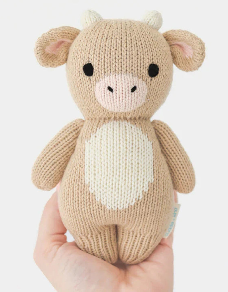 Peluche - Bébé vache (jersey) 7" - Cuddle + kind