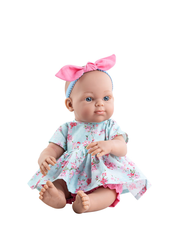 Poupée Mini Pikolines - Fille habillée d'une robe fleurie - Poala Reina | Veille sur toi