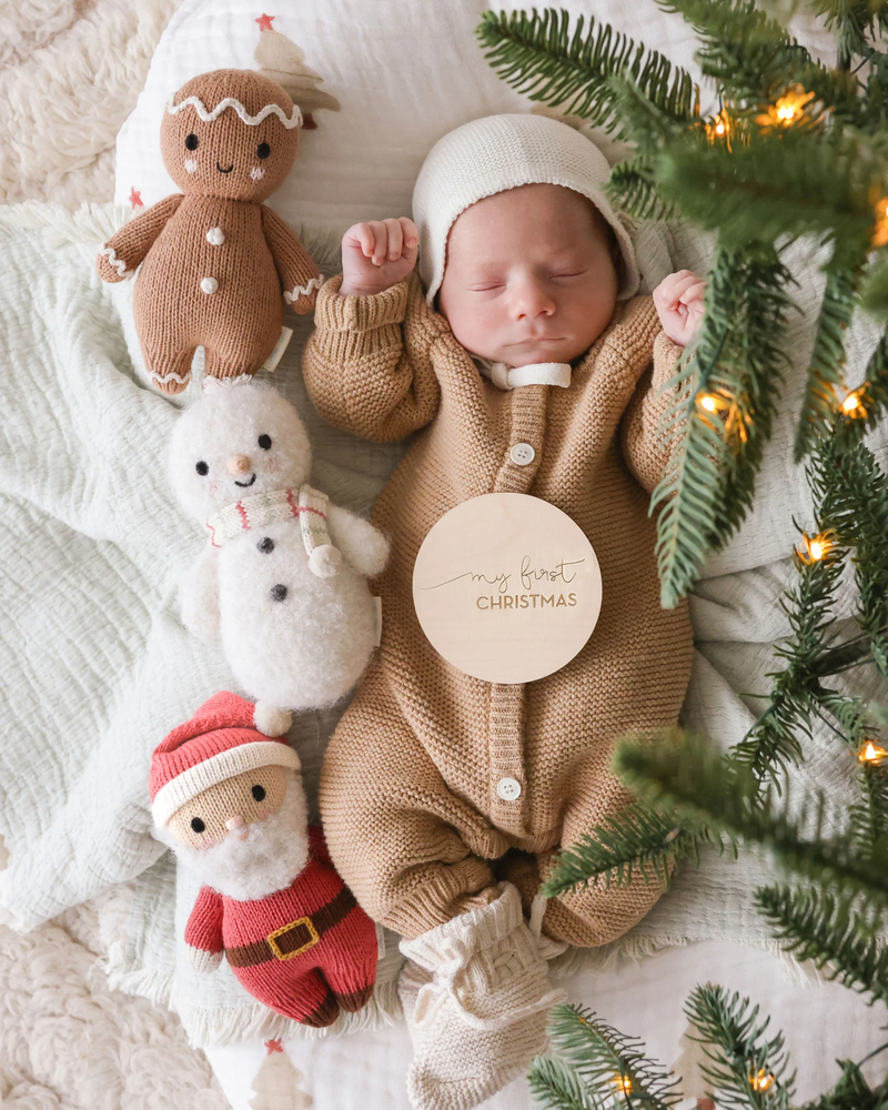 Peluche - Bébé pain d'épices 7" - Glaçage blanc - Cuddle + kind