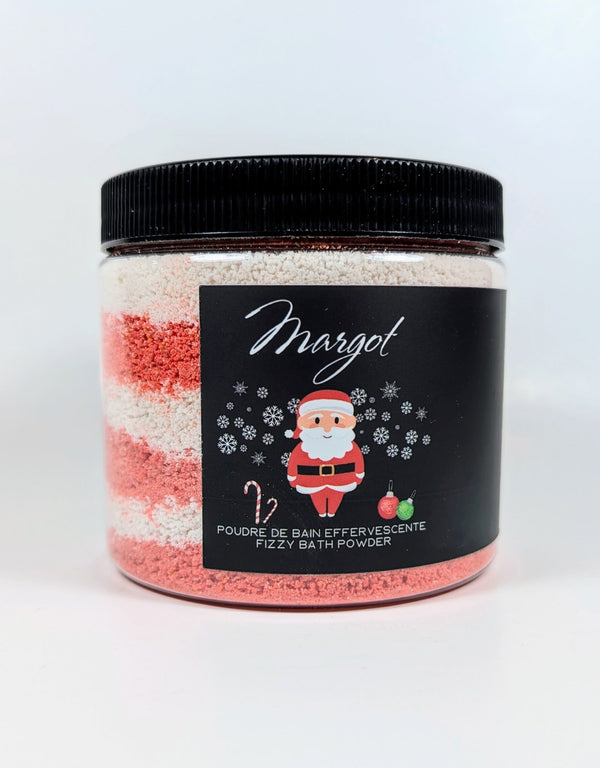 Poudre de bain effervescente colorée et parfumée pour enfant - Père Noël - Margot | Veille sur toi