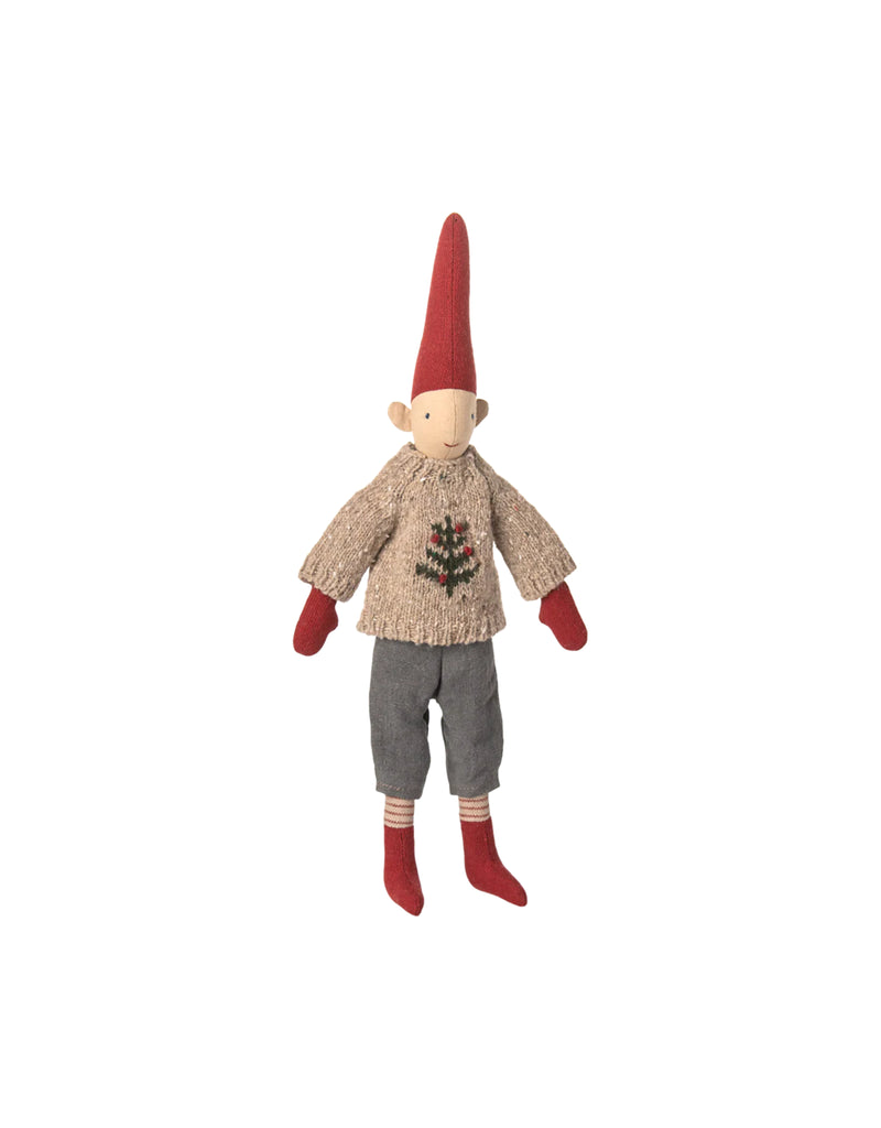 Poupée Pixie de taille 2 garçon avec chandail en tricot - Maileg