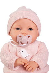 Poupée Bimba 37 cm - Poupée qui pleure avec sa couverture matelassée - Antonio Juan