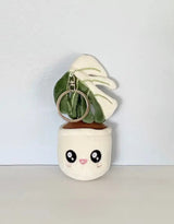 Breloque de sac - Peluche plante Monstera Deliciosa Albo Variegata  - Blushiez