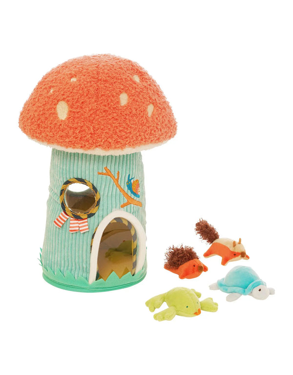 Ensemble de jeu en peluche en forme de champignon avec peluche lestée d'animaux - Manhattan Toy | Veille sur toi